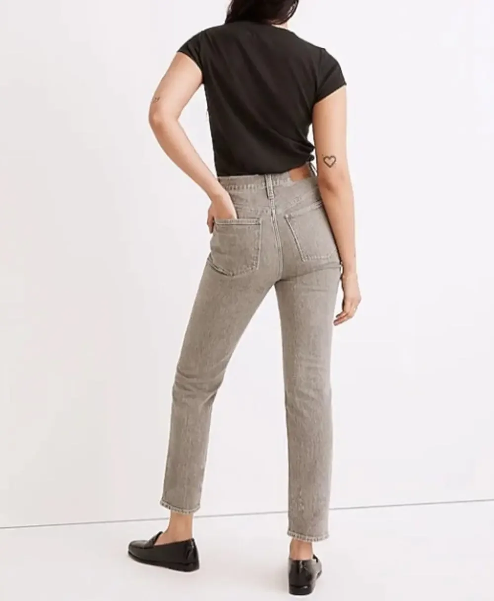 Madewell The Mom Jean Grey Wash Size 28